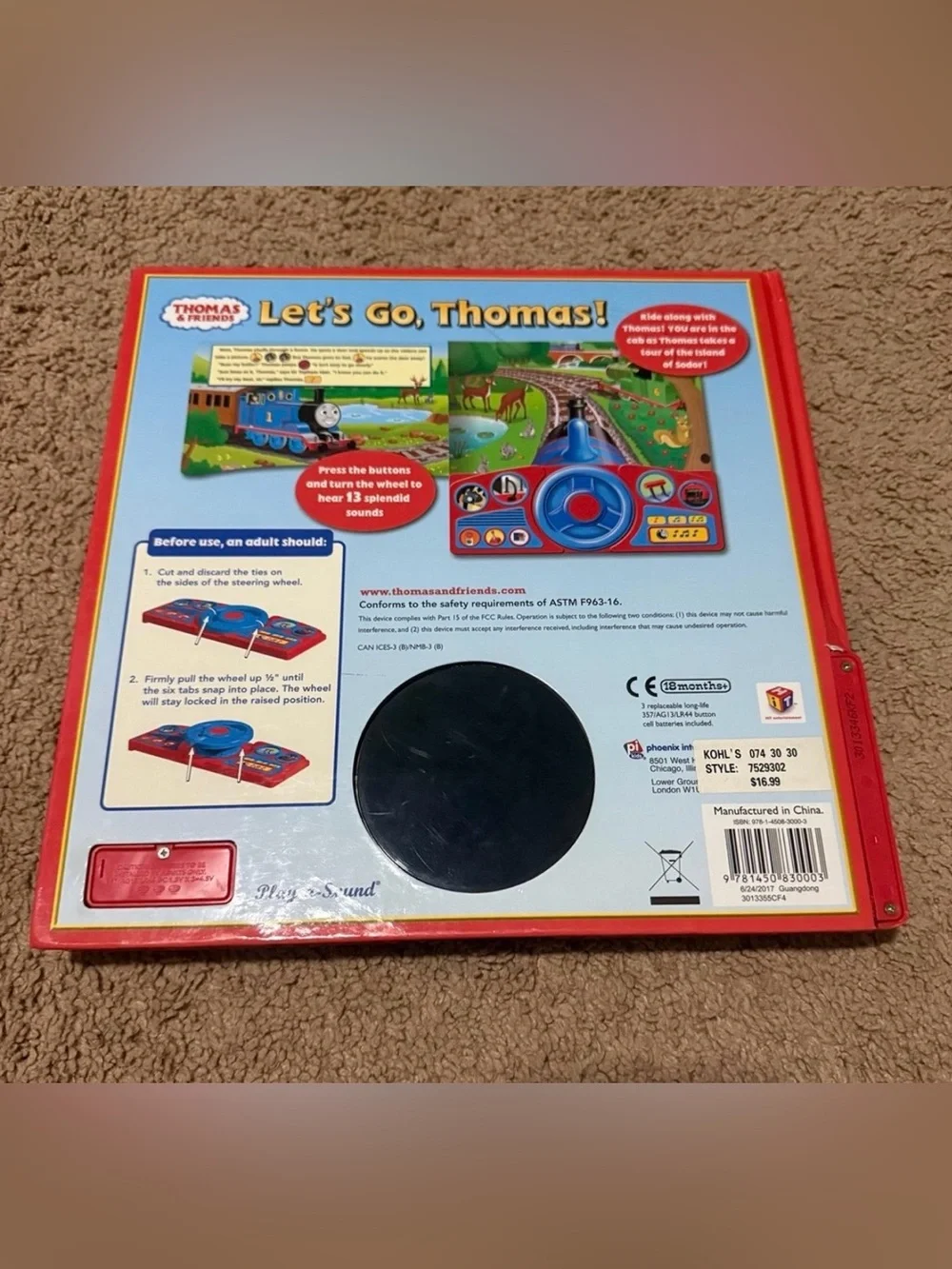 Kohl's Thomas the Tank Engine Play-a-Sound Toy - Blue and Red
